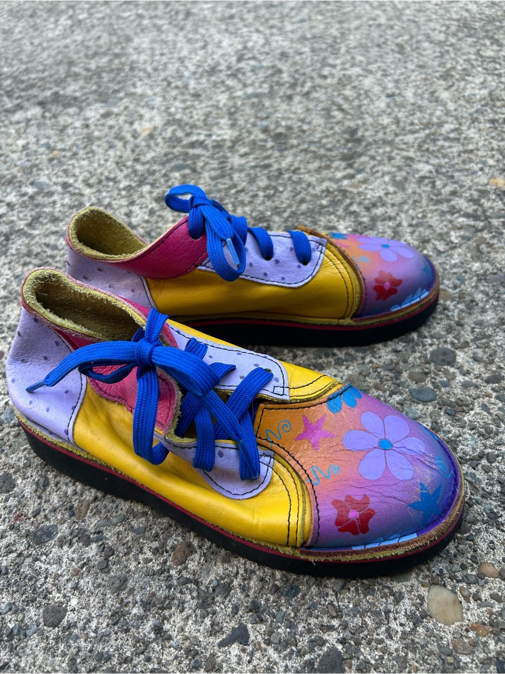 SoleTech Multi Color Leather Lace Up Shoes